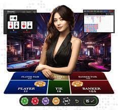 Mobile app screenshot showing live casino table interface on iPhone